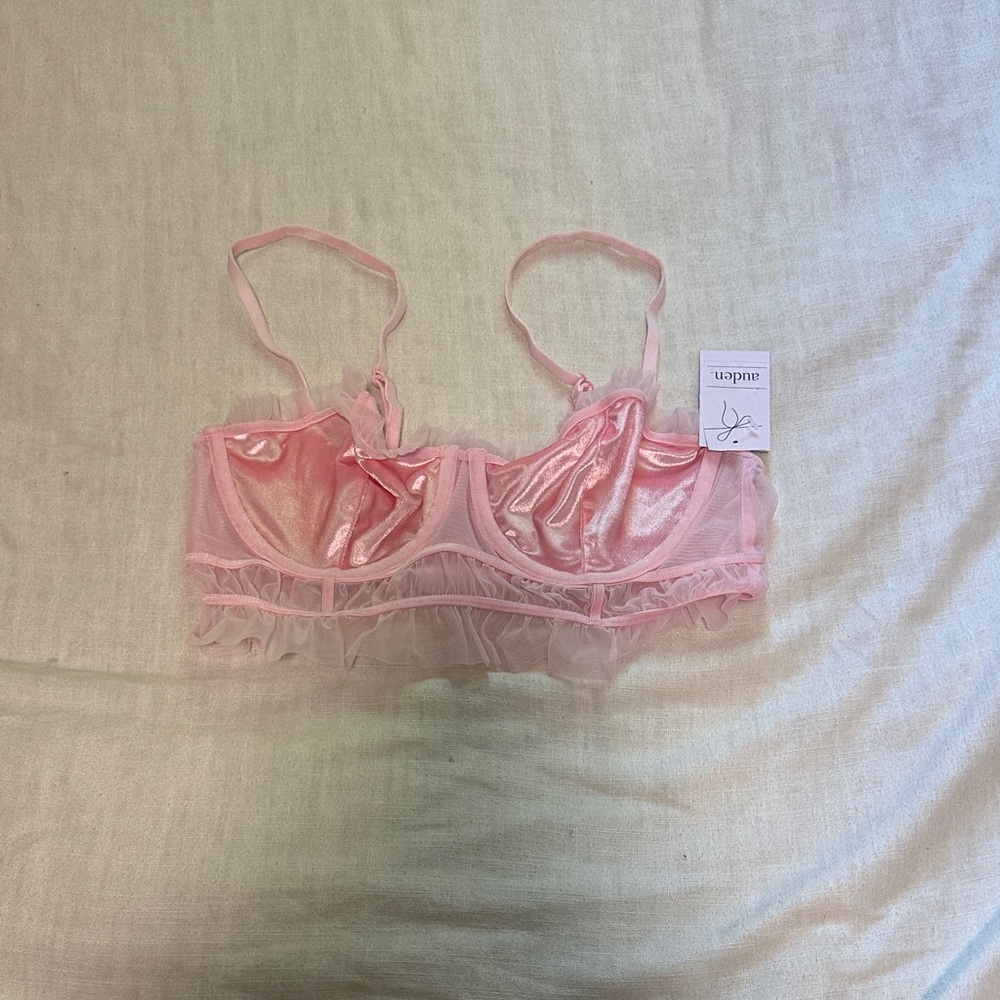Auden Light Pink Sheer Bralette